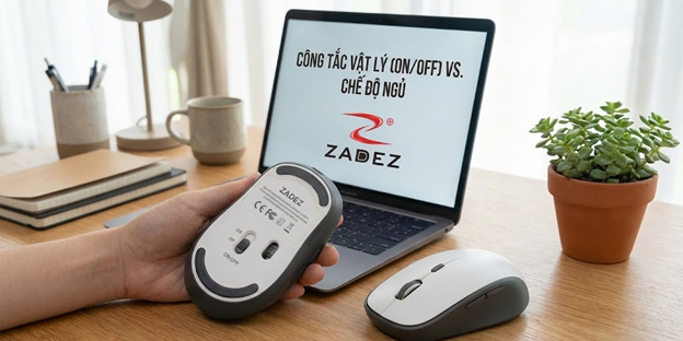 Tại sao Công tắc vật lý (ON/OFF) vẫn quan trọng hơn Chế độ Ngủ thông minh trên chuột không dây