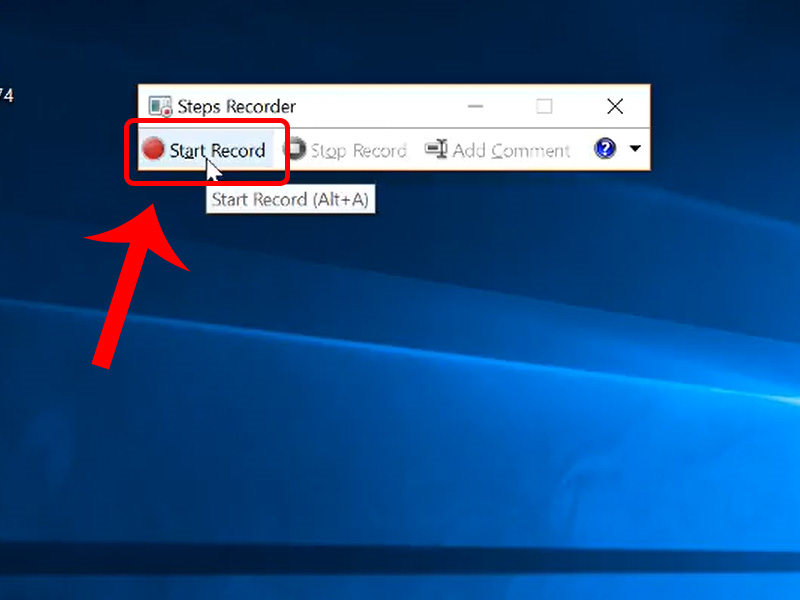 Nhấn vào Start Record để khởi động phần mềm