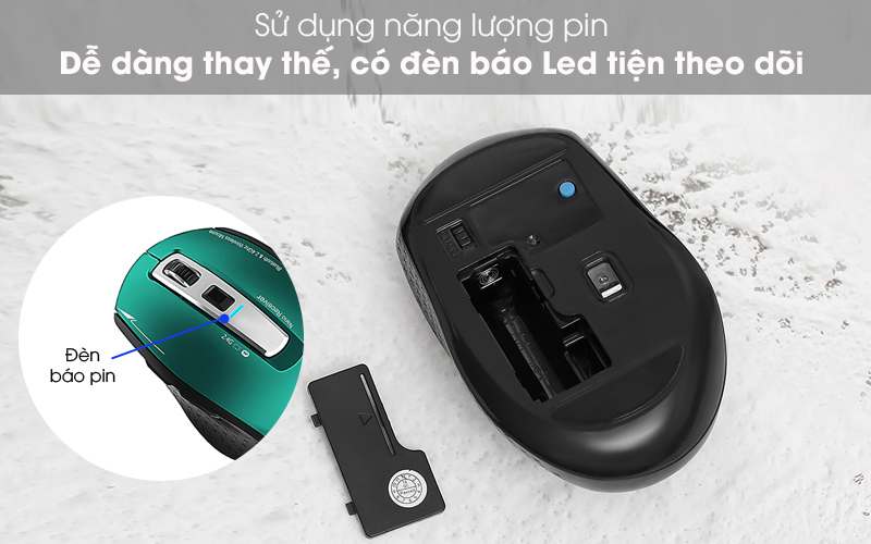 Dùng pin dễ thay thế - Chuột Bluetooth Zadez M350